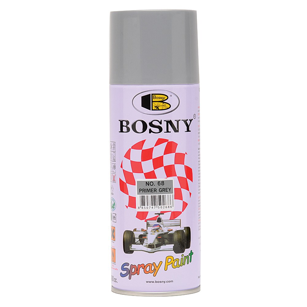 Bosny 68 Primer Grey 100 Acrylic Spray Paint Shopee Philippines