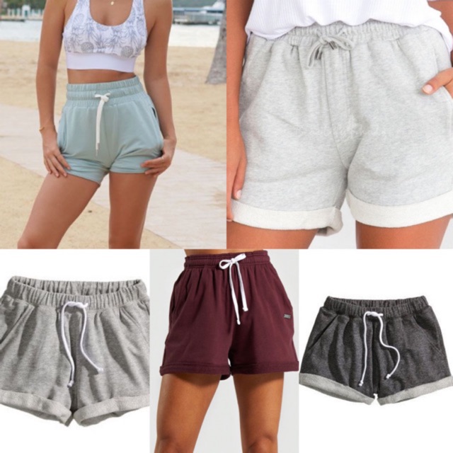 grey jogger shorts womens