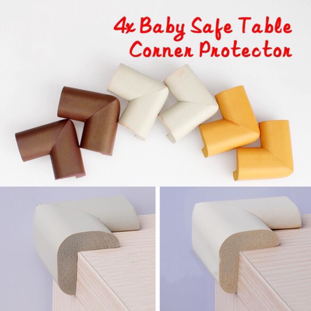 4Pcs Baby Safety Protector Glass Table Desk Corners Edge Cushion Guard Bumper ed