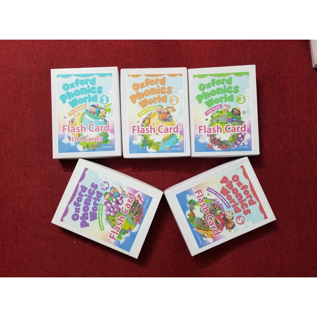 Flashcard Set of English learning cards, Flashcard Oxford Phonics World