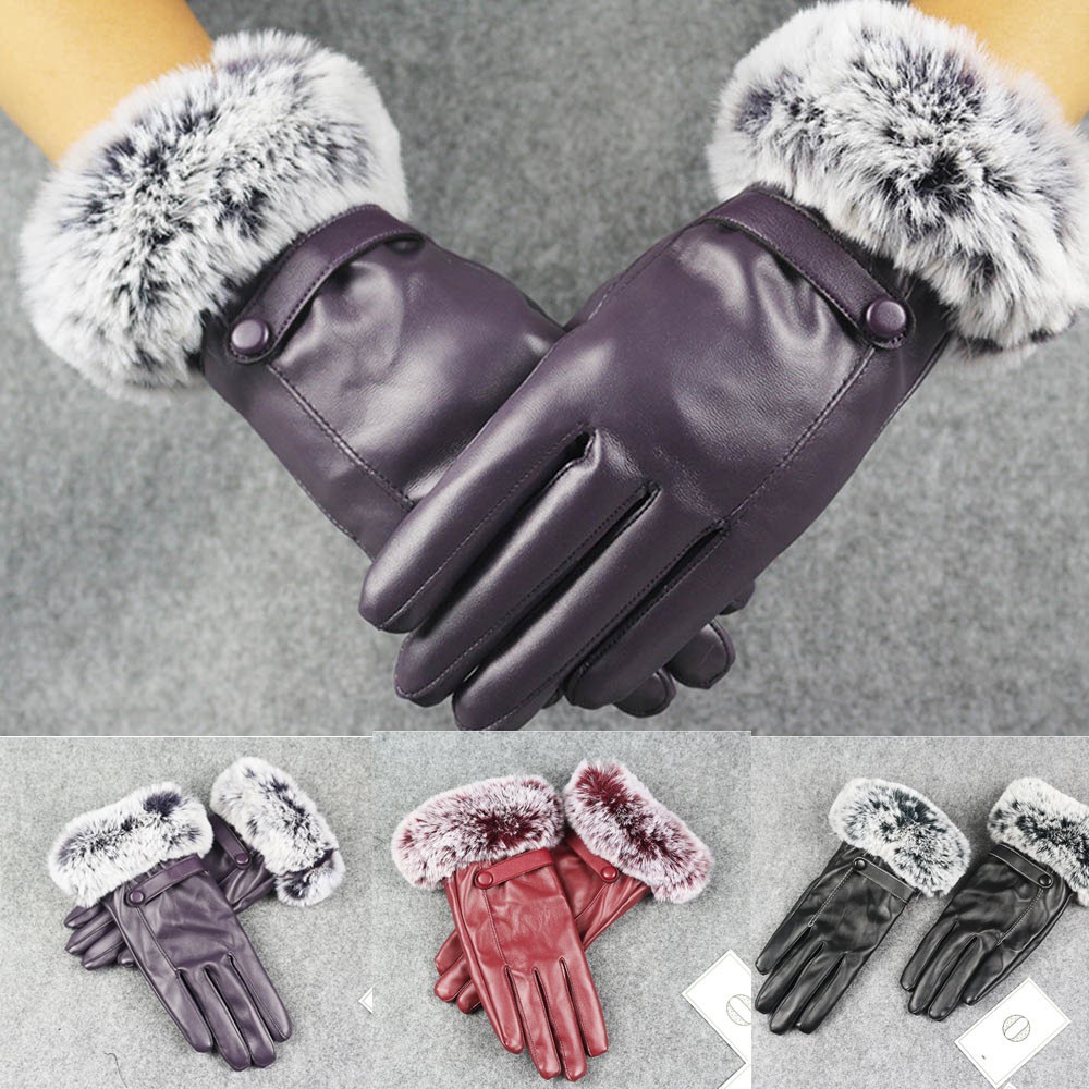 womens fur mittens