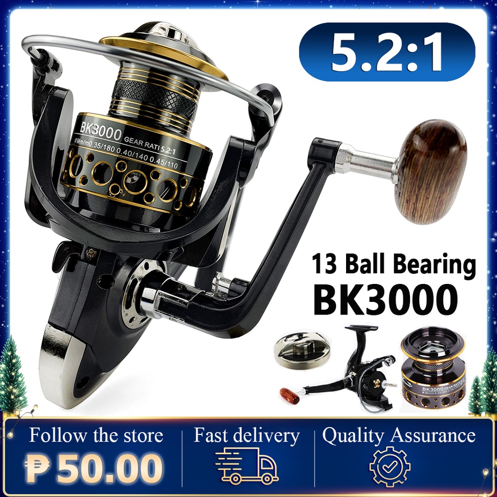 13BB Ball Bearings Fishing Reel Metal Spool BK Metal Line Cup Sea