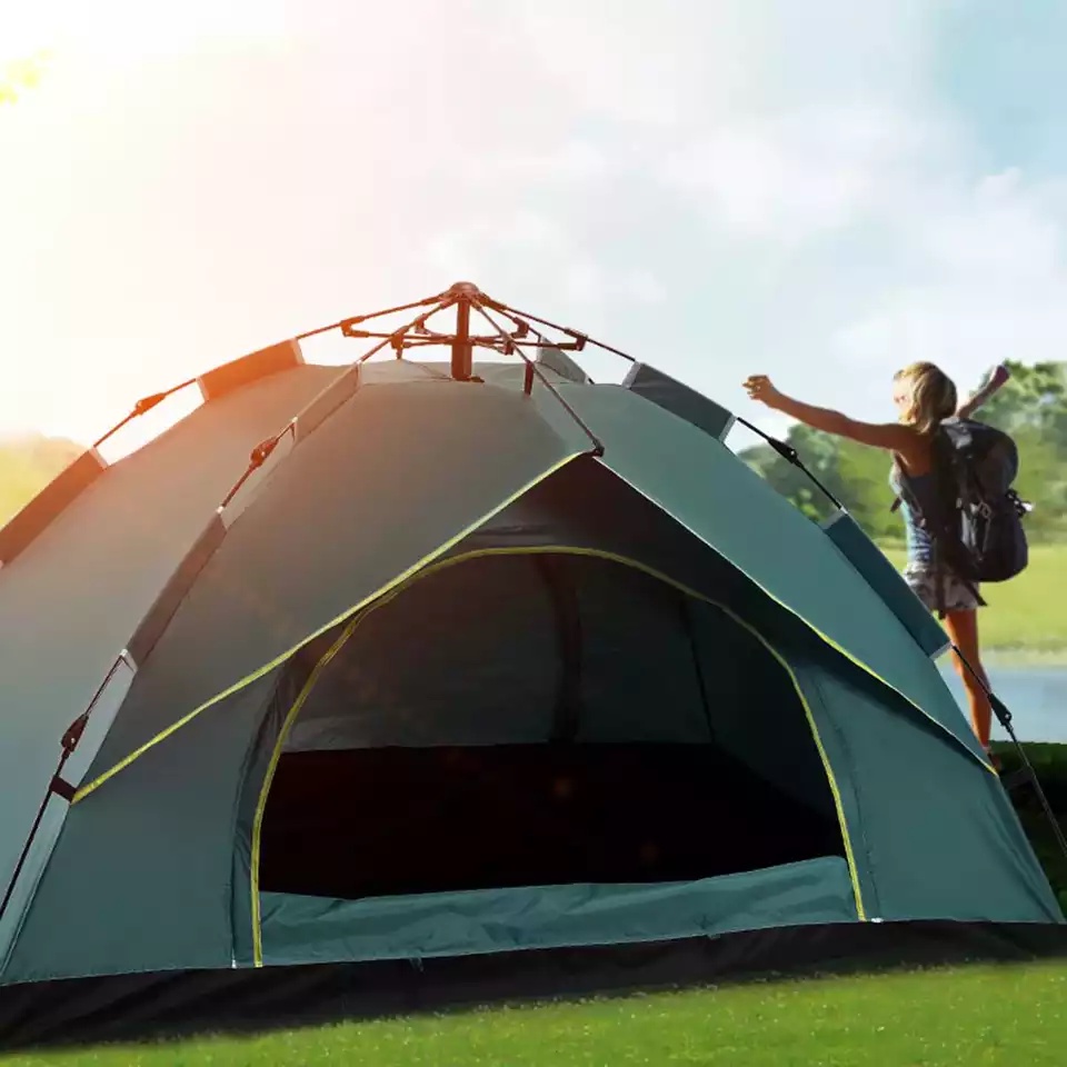 Camping Tent 3-4 Person Automatic Tent for Camping Double Layer Waterproof - Image 3