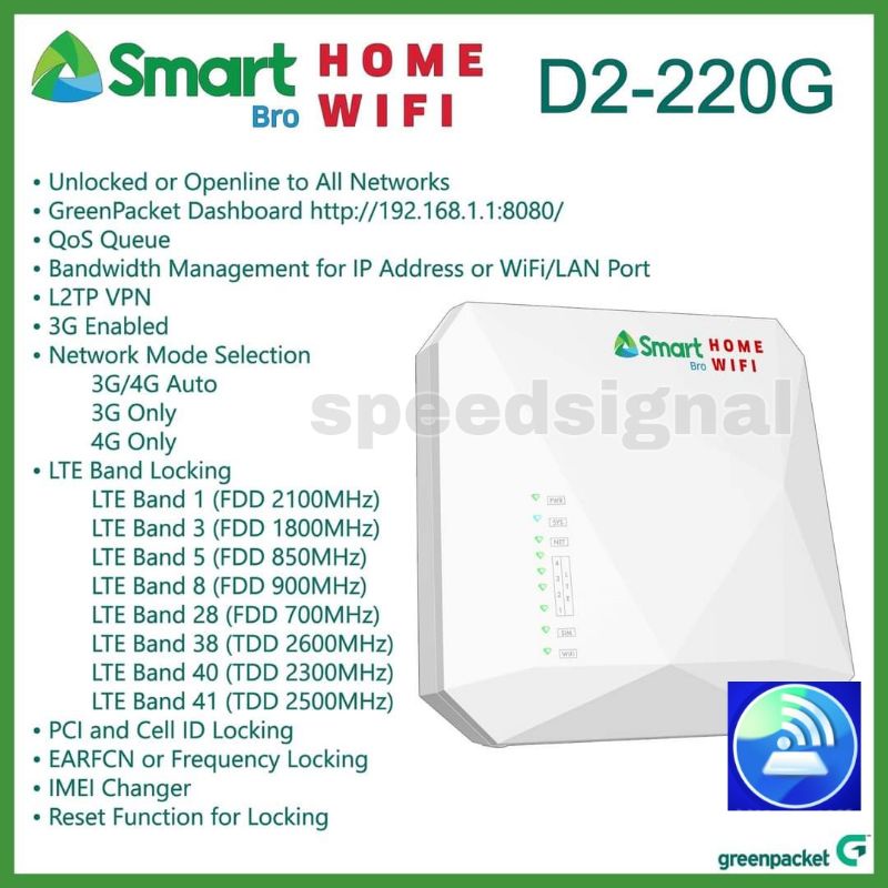 GREENPACKET D2 | OPENLINE | FULL ADMIN | Shopee Philippines