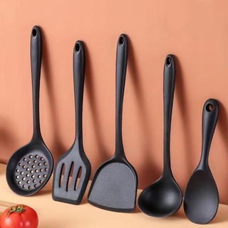 Hoba 100% Food Grade Non-stick cooking spatula Frying pan shovel Silicone kitchen spatul #2