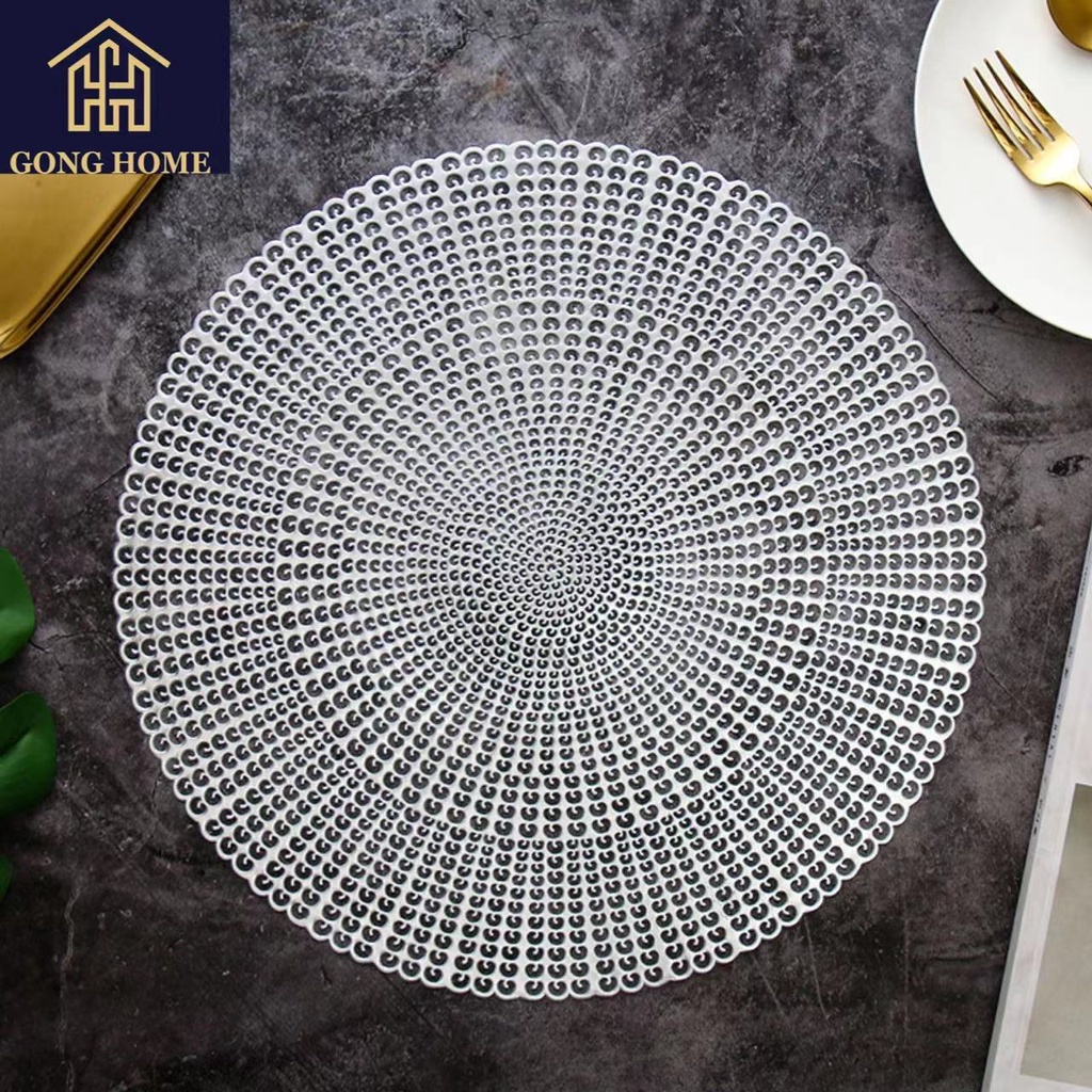 PVC Placemat Round Table Mat For Dining anti-slip PlaceMats
