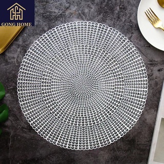 PVC Placemat Round Table Mat For Dining anti-slip PlaceMats #3