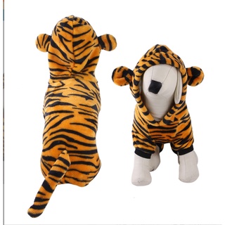 Dog Clothe Dog and Cat Costume, Velvet Type Keep Warm Tiger Figure for Winter XS-XXL #7