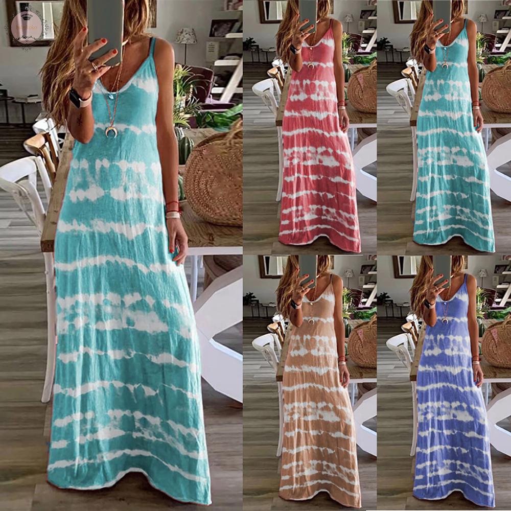 spaghetti strap sundress long