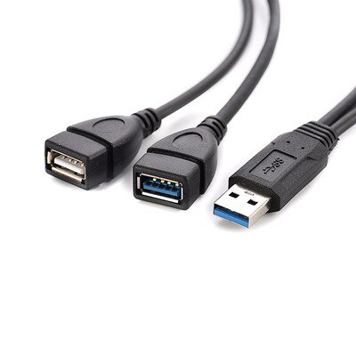 USB 3.0 Splitter Cable USB 3.0 Male To Dual USB A Female Jack Y Hub USB ...