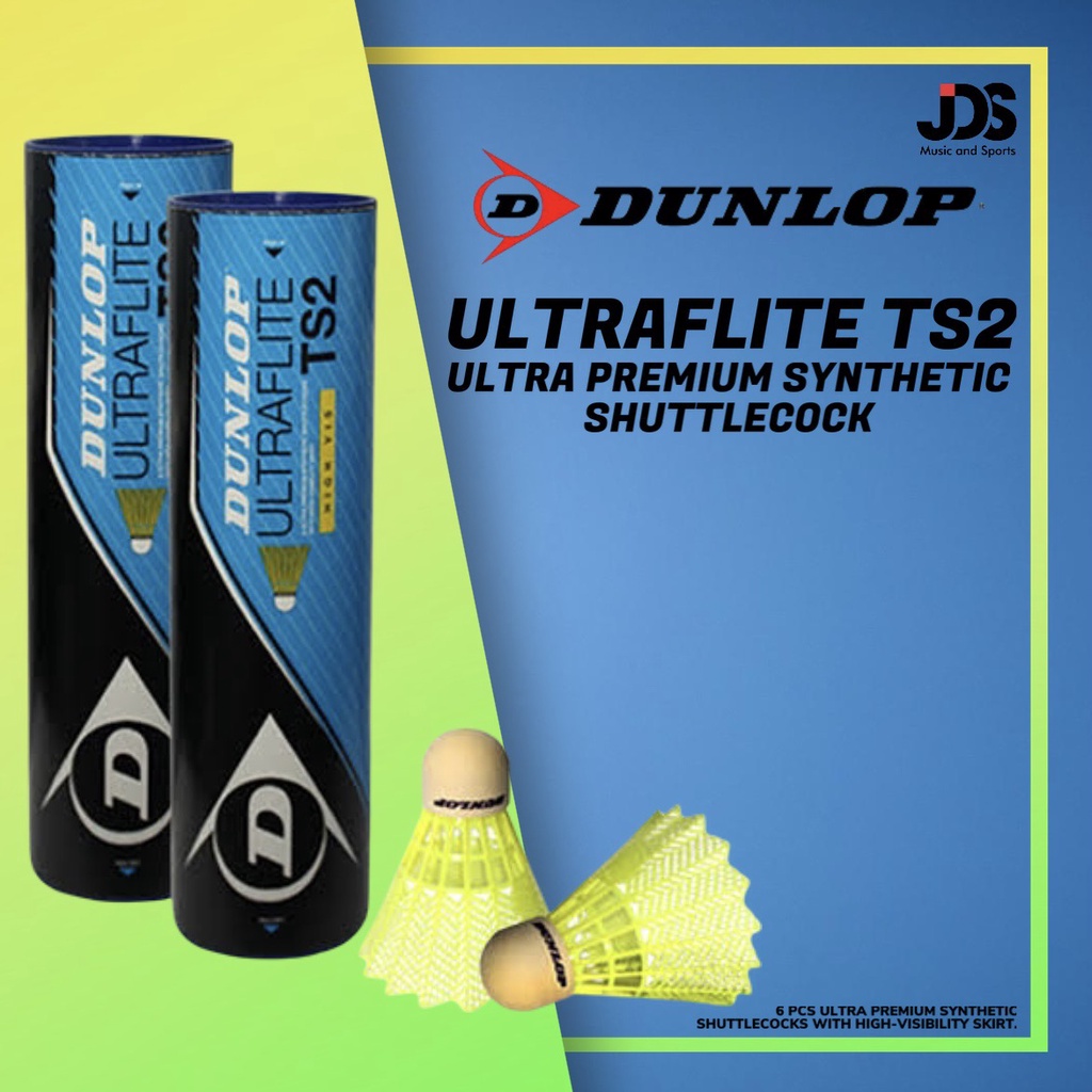 Authentic Dunlop ULTRAFLITE TS2 Ultra Premium Synthetic Shuttlecock