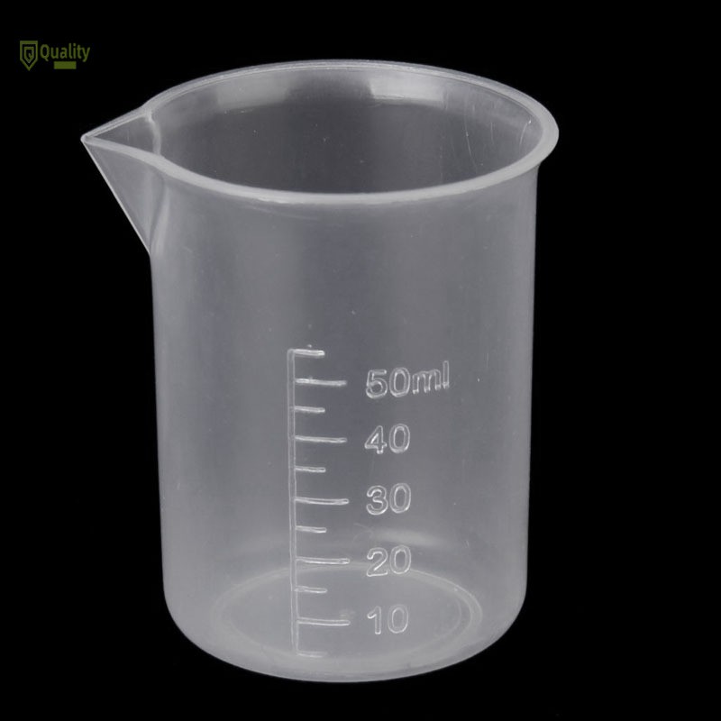 Transparent Plastic Beaker with Graduated Kitchen Baking Cup Measuring M4S2 