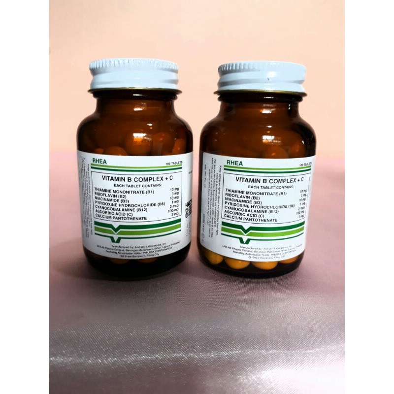 RHEA VITAMIN B COMPLEX+VITAMIN C 100 TABLETS Shopee Philippines