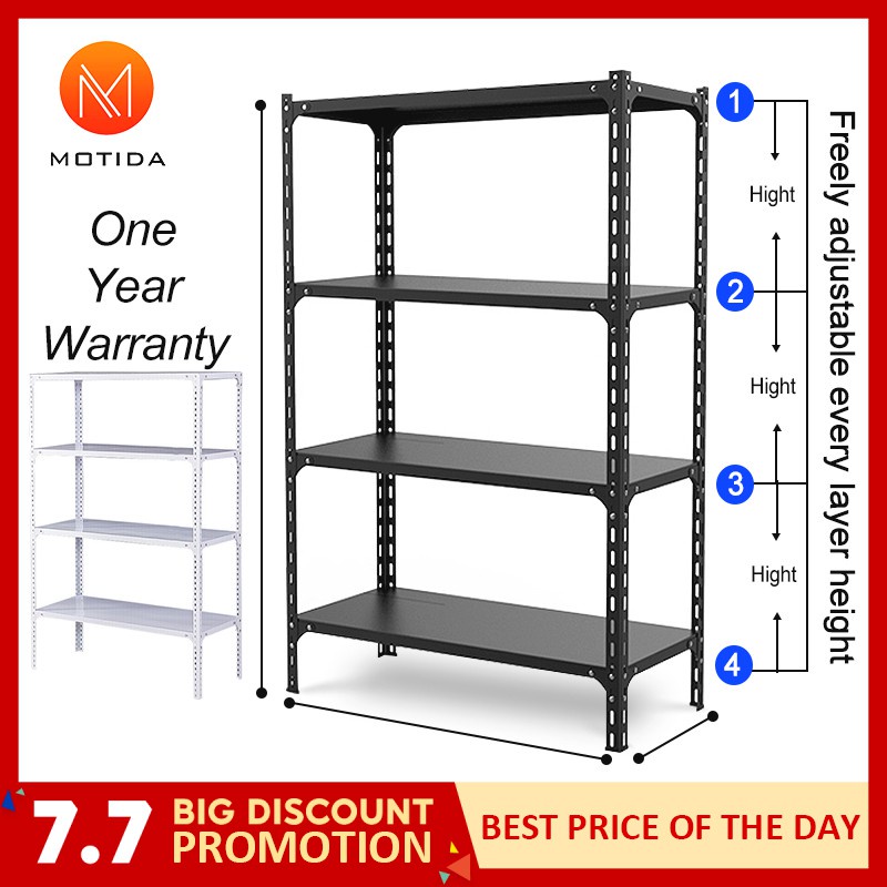 4 Tiers 3 Tiers Steel Shelf Metal Rack Coldrolled Steel Layer Shelving