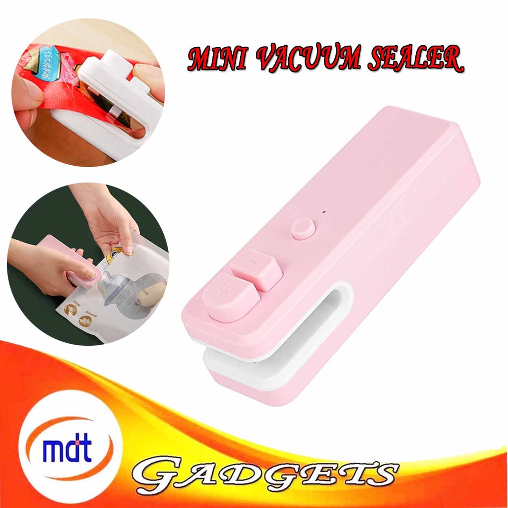 2 in 1 Mini Vacuum Sealer USB Portable Snack Fresh Bag Heat Sealer