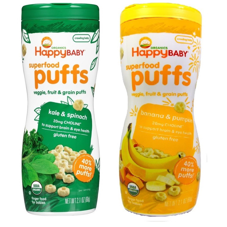 happy baby kale and spinach puffs