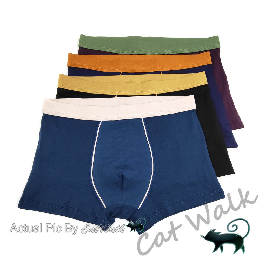 4 Pcs Boxer Brief for Men Boxers Adult Cotton Briefs Underwear For Men