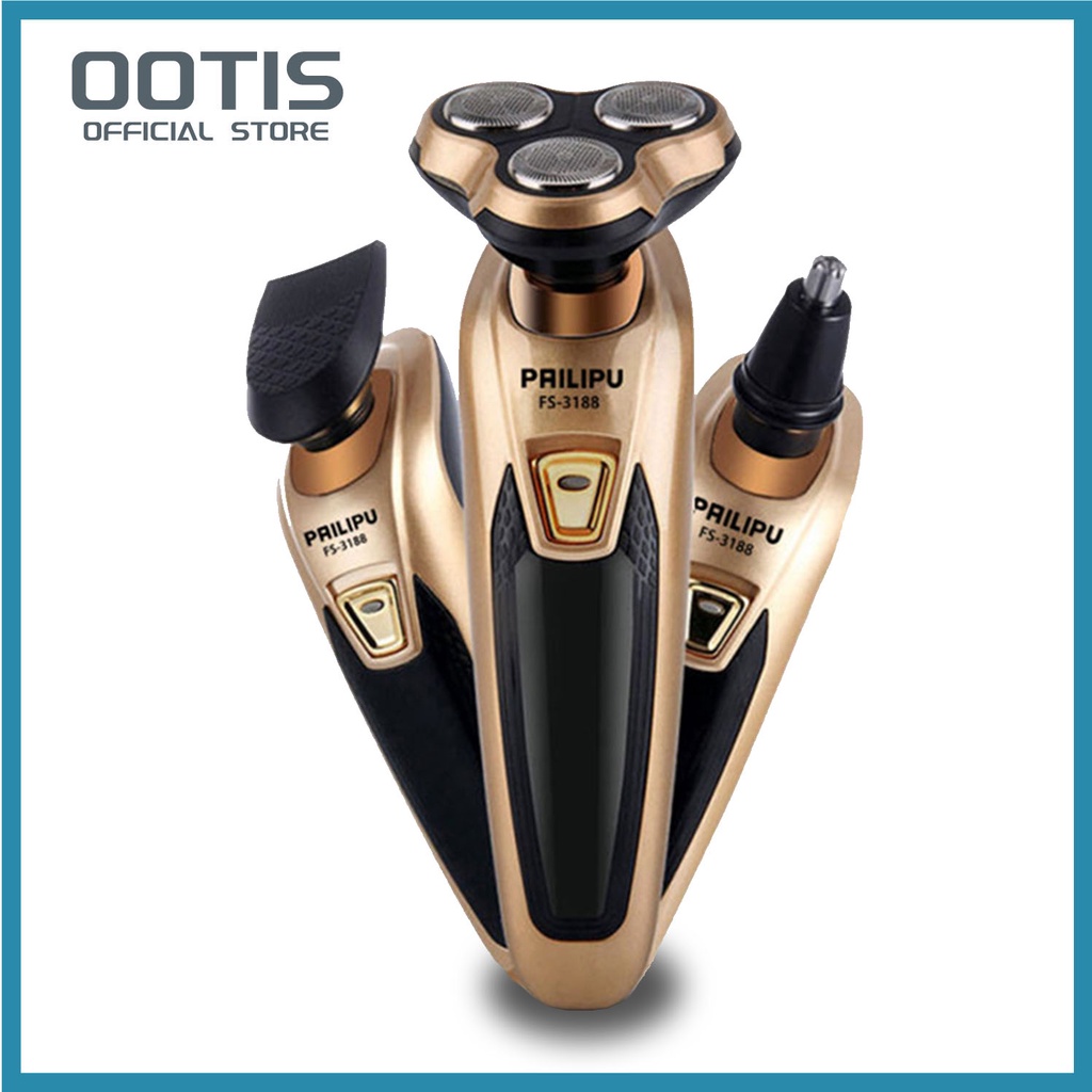 Original PAILIPU 3 In 1 Electric Shaver for Men with 3 Cutter Heads Professional Hair Beard