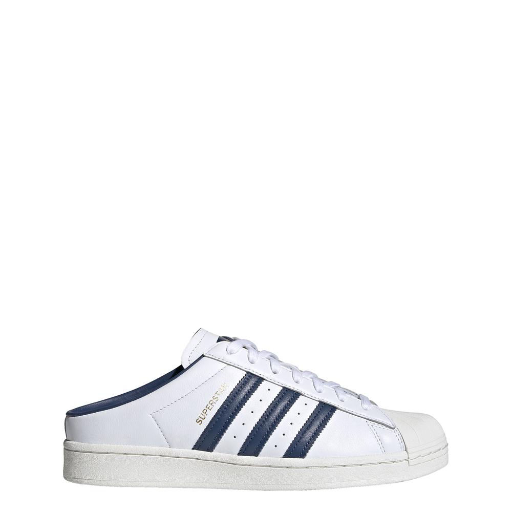 superstar mules white