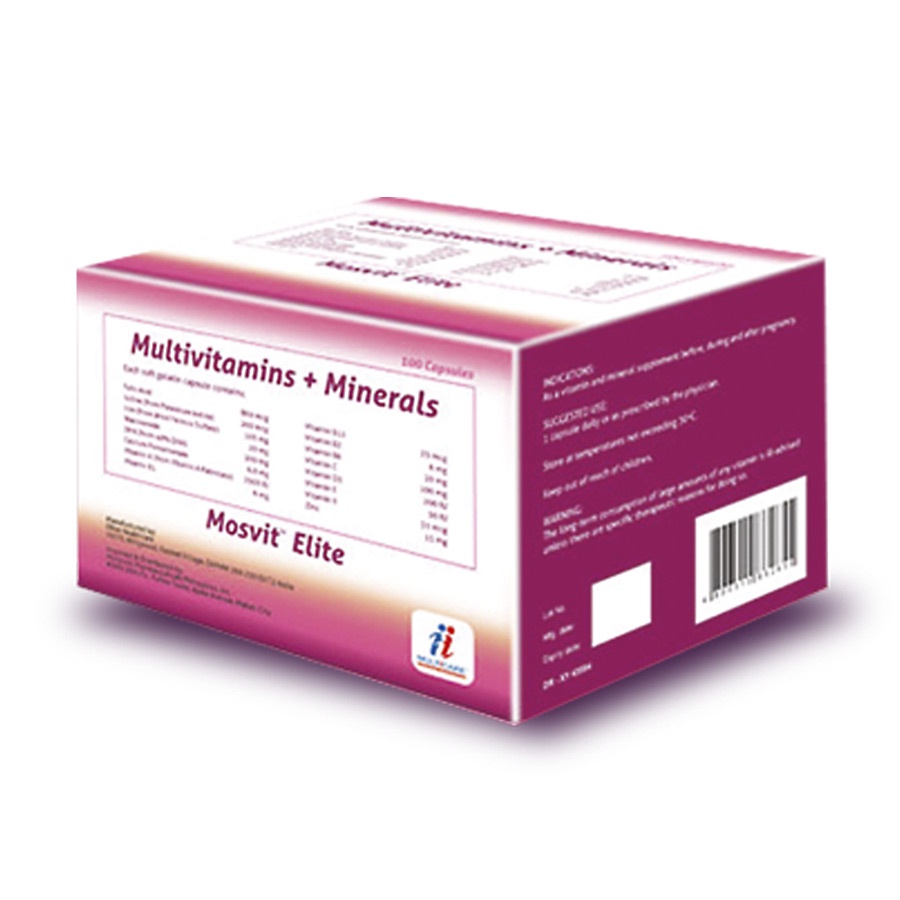 Multicare Mosvit Elite Multivitamins + Minerals 100 Softgel Capsules ...