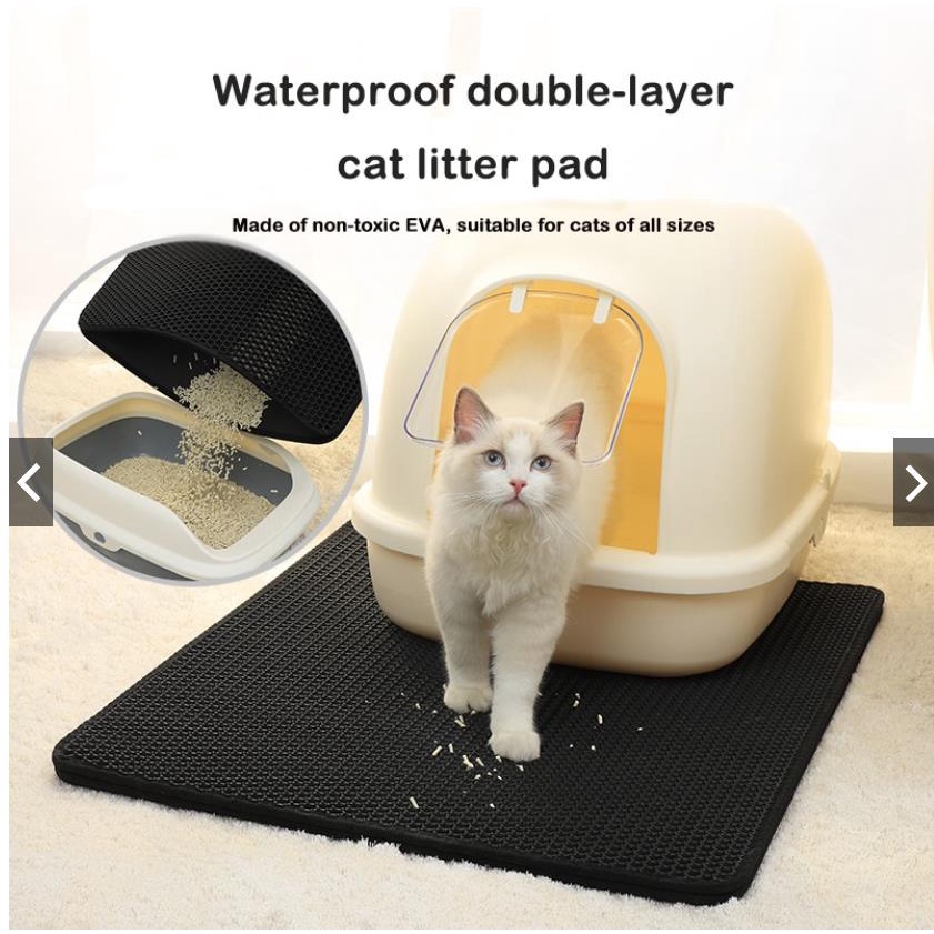 2 layers of cat litter pads help the cat litter easy to use and clean