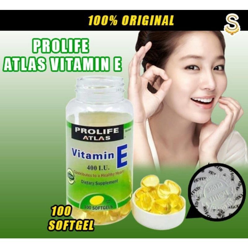 Prolife Atlas Vitamin E 400 I.U 100 Softgels 100 Original Shopee