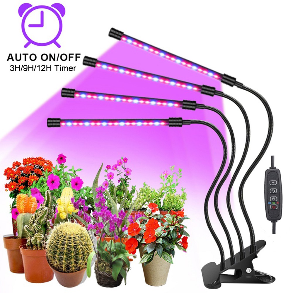 40w 4 Heads Led Grow Light Plant Lamp Full Spectrum Hydroponic Vegetable Flower Indoor Shopee Philippines