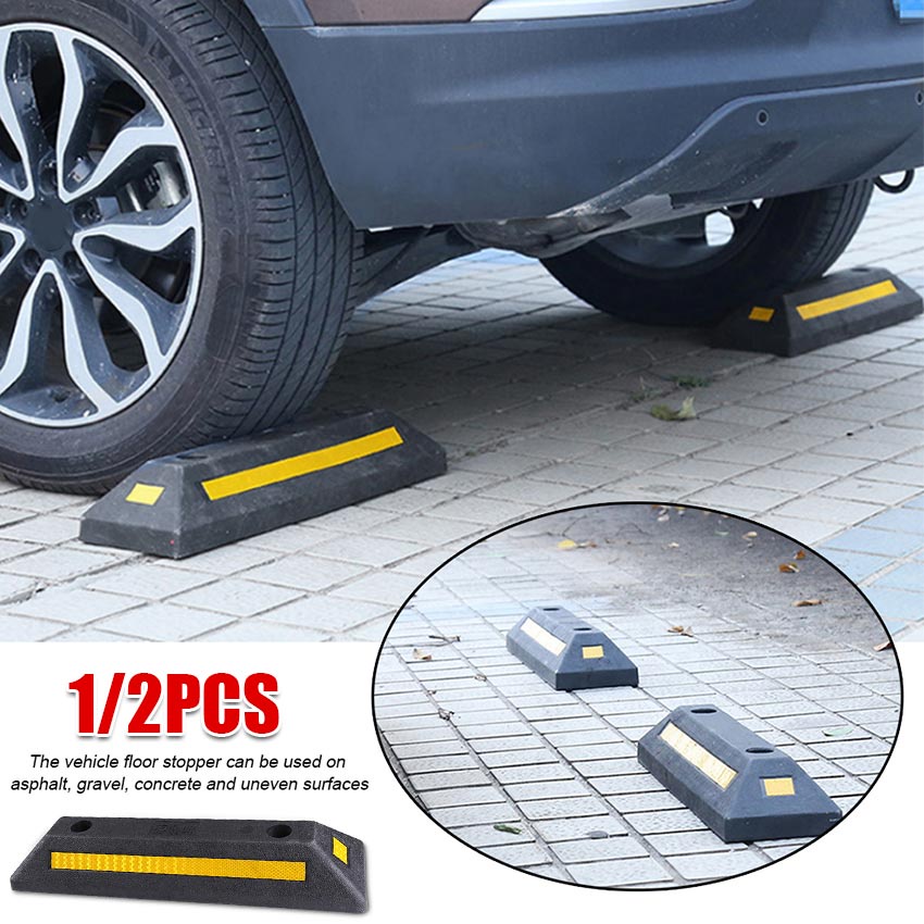 Asphalt Rubber Parking Curb Garage Tire Stop Car Parking Wheel Blocks