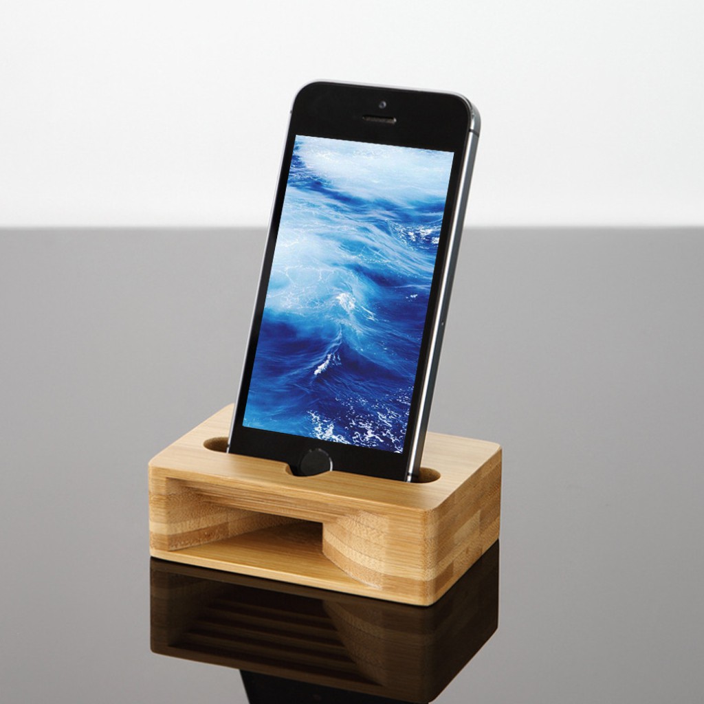Phone Sound Amplifier Universal Bamboo Mobile Holder Stand Cellphone
