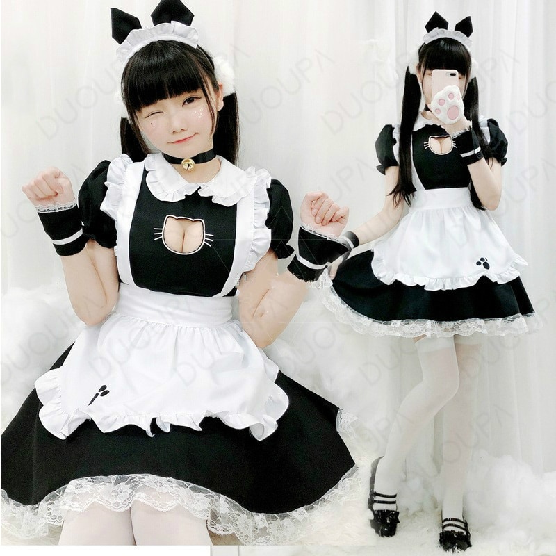 japanese cute girl cosplay costume maid costume hollow maid costume lolita  dress anime costume unifo