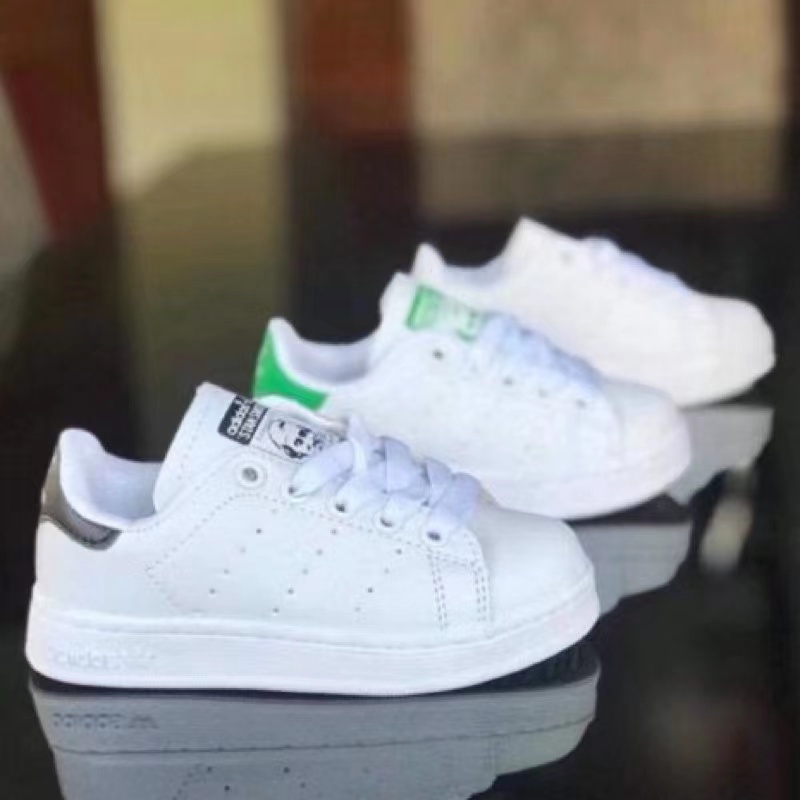 COD ADIDAS STAN SMITH Shoes Leather Low Cut Running Sneakers Shoes For Kids #288/f02