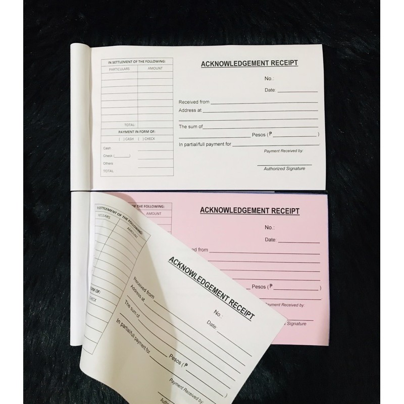 generic acknowledgement receipt provisional receipt collection receipt shopee philippines