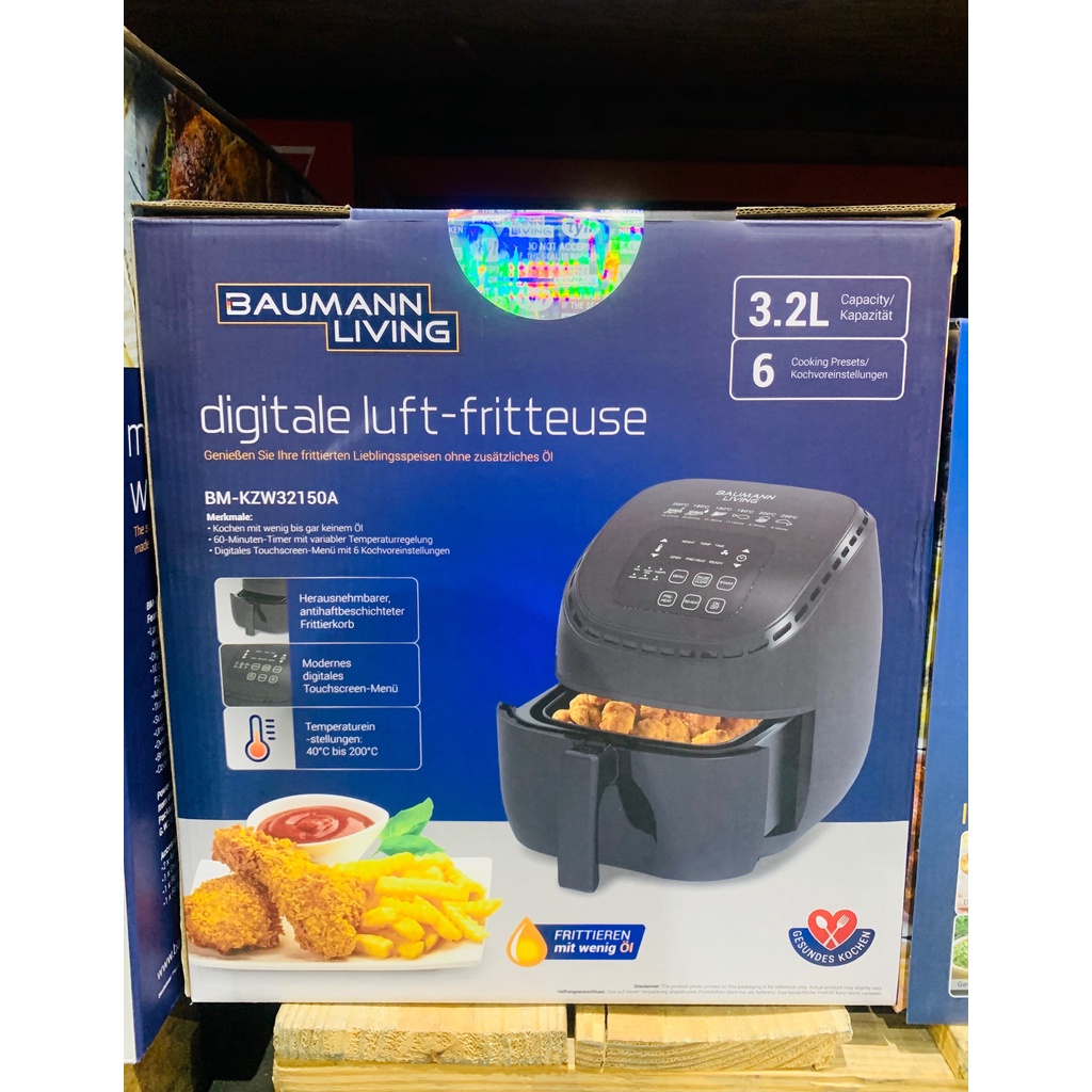[Germany] Baumann Digital Air Fryer Kept Friendly Healthy Cooking [OIL