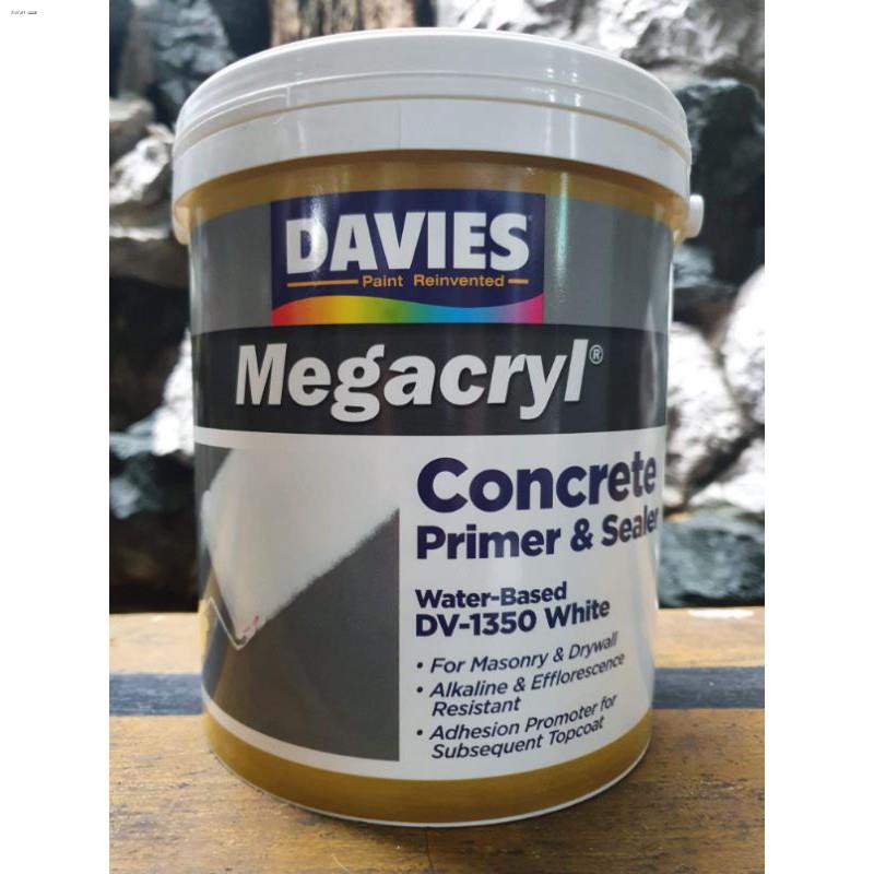 Concrete Primer & Sealer DV1350 White 4L Davies Megacryl Waterbased