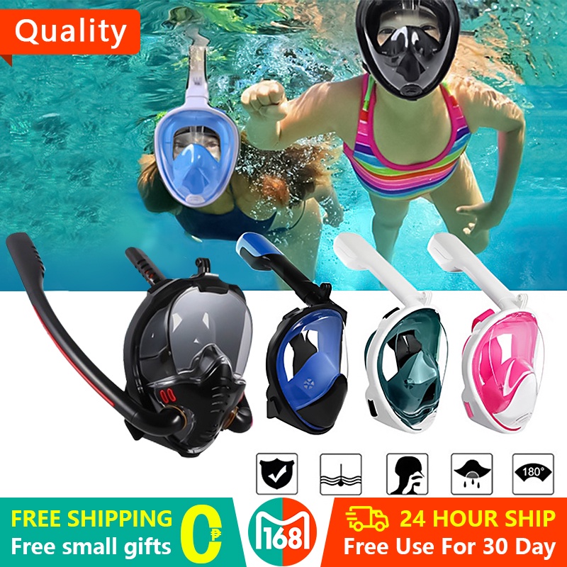 Kids Adults Scuba Full Face Snorkeling Set Diving Swimming Mask Easy ...