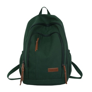 Schoolbag male college student Japanese simple ins tide brand retro canvas backpack female high scho #8