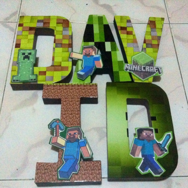 Minecraft Themed Letter Standee Shopee Philippines