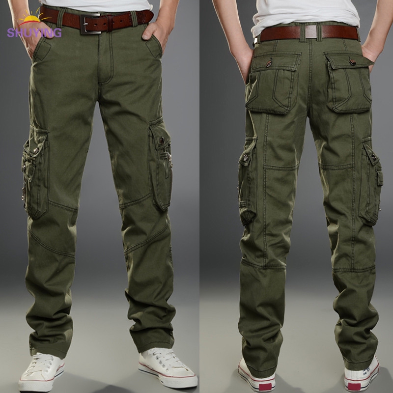 cotton cargo work pants