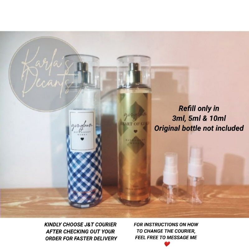 Original Bath & Body Works Gingham/Gingham Heart of Gold Fragrance Mist |  Shopee Philippines