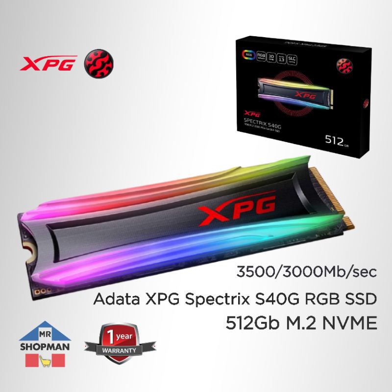 Adata Xpg Spectrix S40g M 2 512gb Nvme Ssd Rgb Shopee Philippines