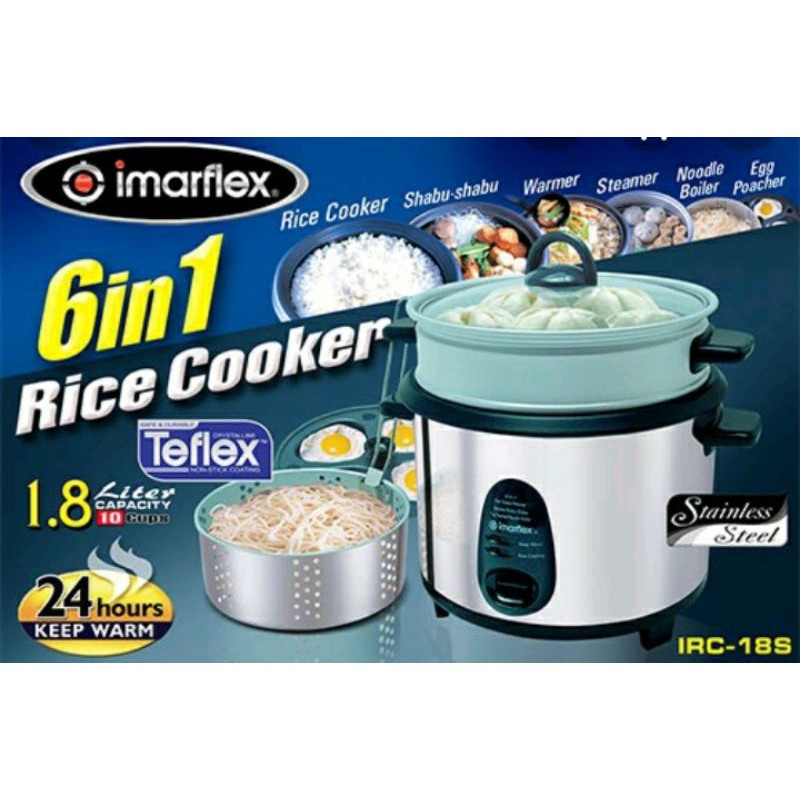 Imarflex 6 In 1 Rice Cooker S Series Irc 14s Shopee Philippines 9017