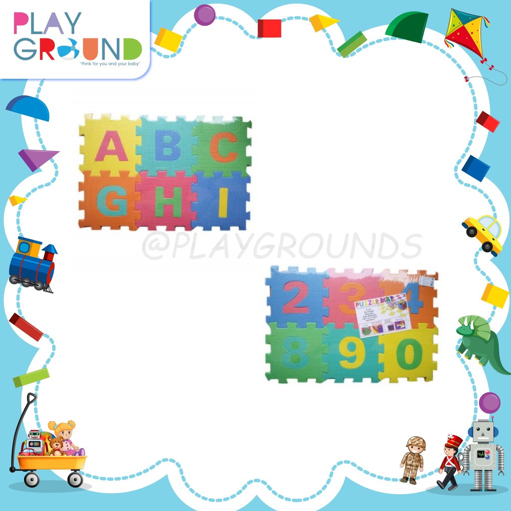 Playground Mini Foam Jigsaw Puzzle ABC Language Skills + Numbers 36
