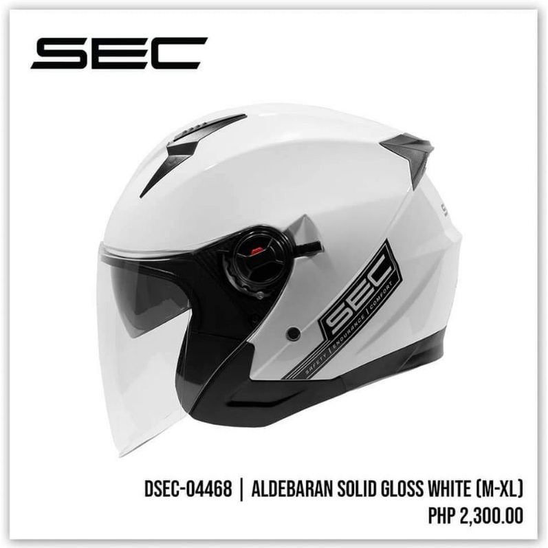 Sec half face dual visor helmet | Shopee Philippines