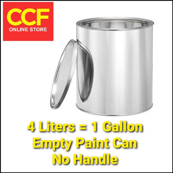 Empty Paint Tin Can Cans 4 Liter / 1 Gallon Shopee Philippines