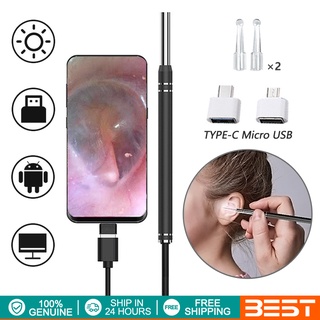 Ear Cleaning Endoscope HD Otoscope Ear Clean Earbuds 3In1 5.5mm For Android