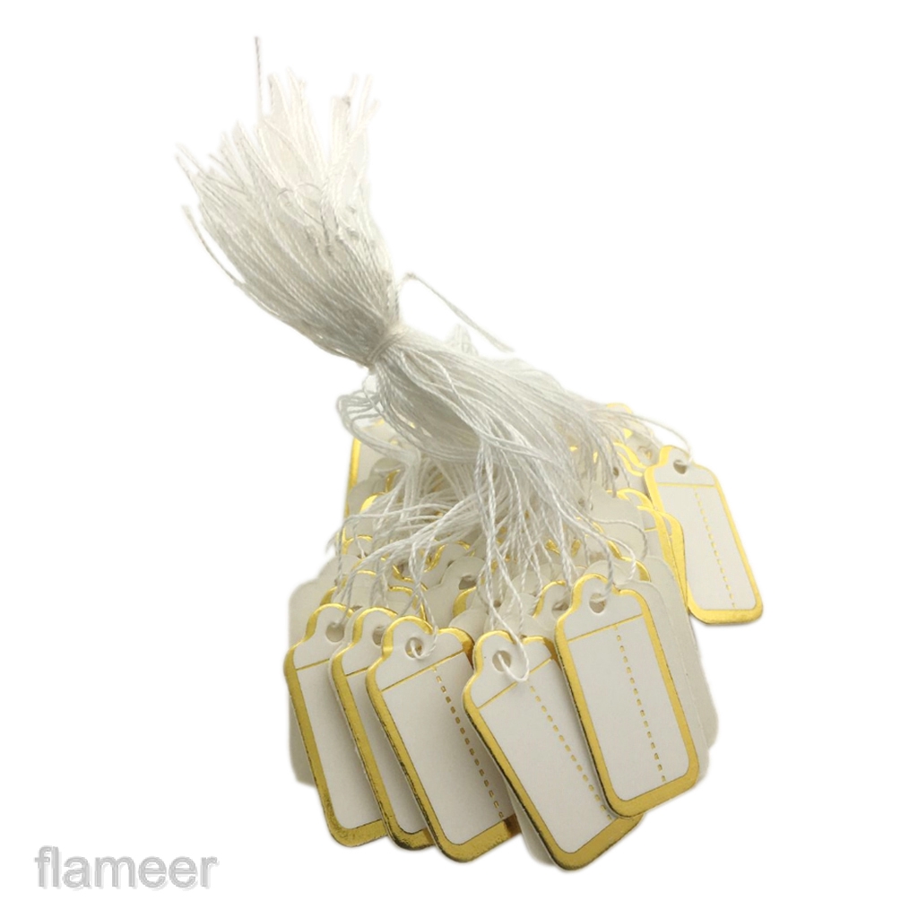 White Price Tags (500 Pcs Pack) Paper Gift Marking Tags Strung Jewelry ...