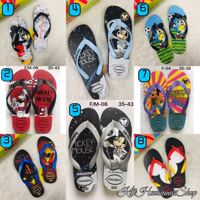 havaianas mickey mouse design