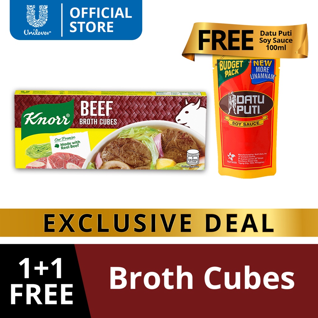 Knorr Beef Cubes 120g + FREE Soy Sauce Shopee Philippines