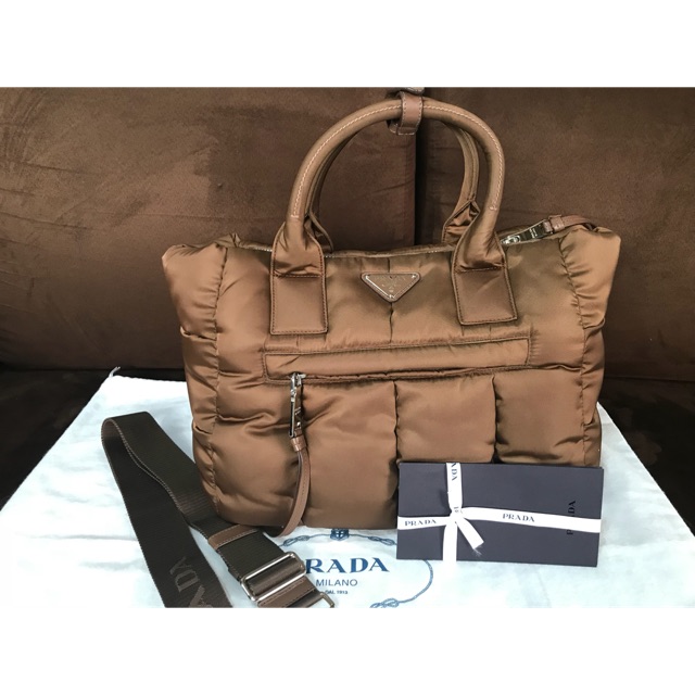 prada tessuto nylon tote bag