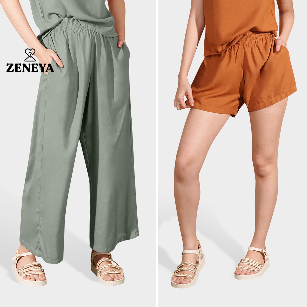 Zeneya Boho Challis Pants and Short Shorts For Woman Collection With